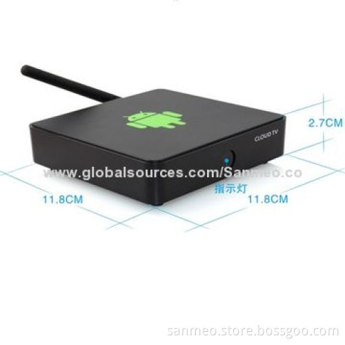 Android Dual-core TV Box, 512-1GB RAM/4-32GB ROM, Wi-Fi, HDMI+OTG+TF, Supports Virtual Keyboard